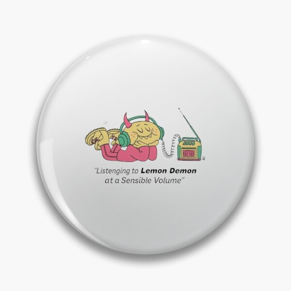Listening to Lemon Demon | Perfect Gift Pin RB1207 product Offical Lemon Demon Merch