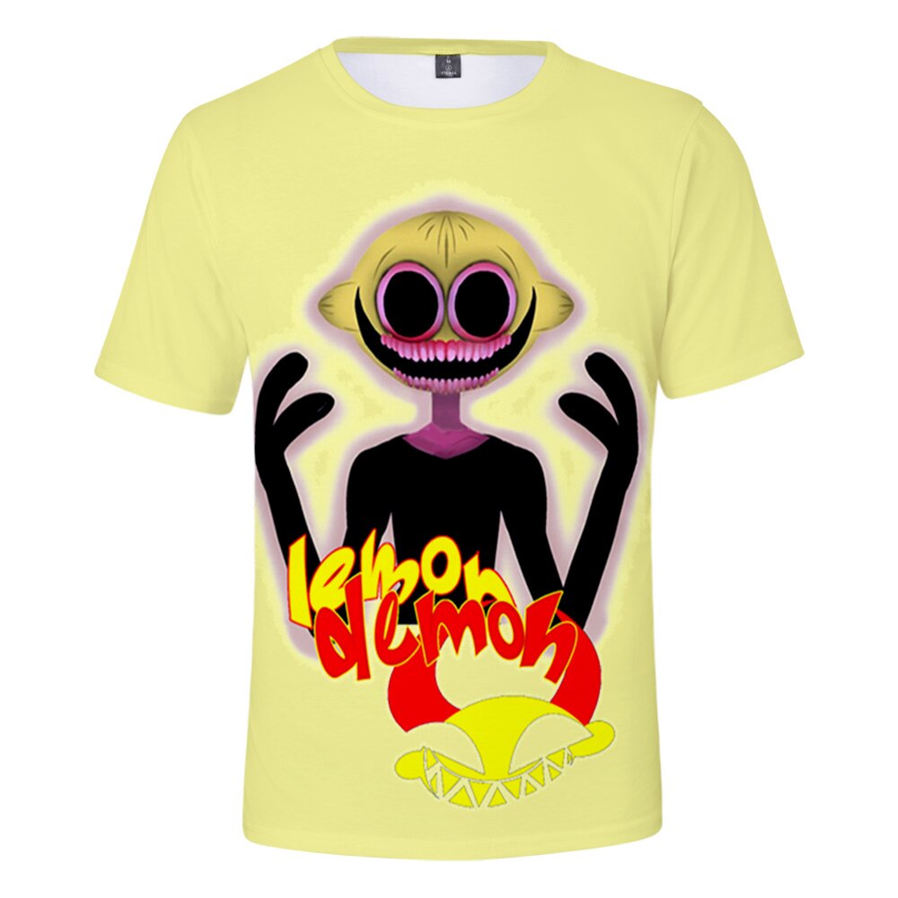 Friday night funkin cosplay Lemon Demon 3D Print Summer Preppy Style Men Womens Street Clothes T 3 - Lemon Demon Store